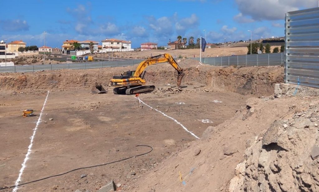 Obra nueva en proceso en una zona residencial de Fuerteventura
